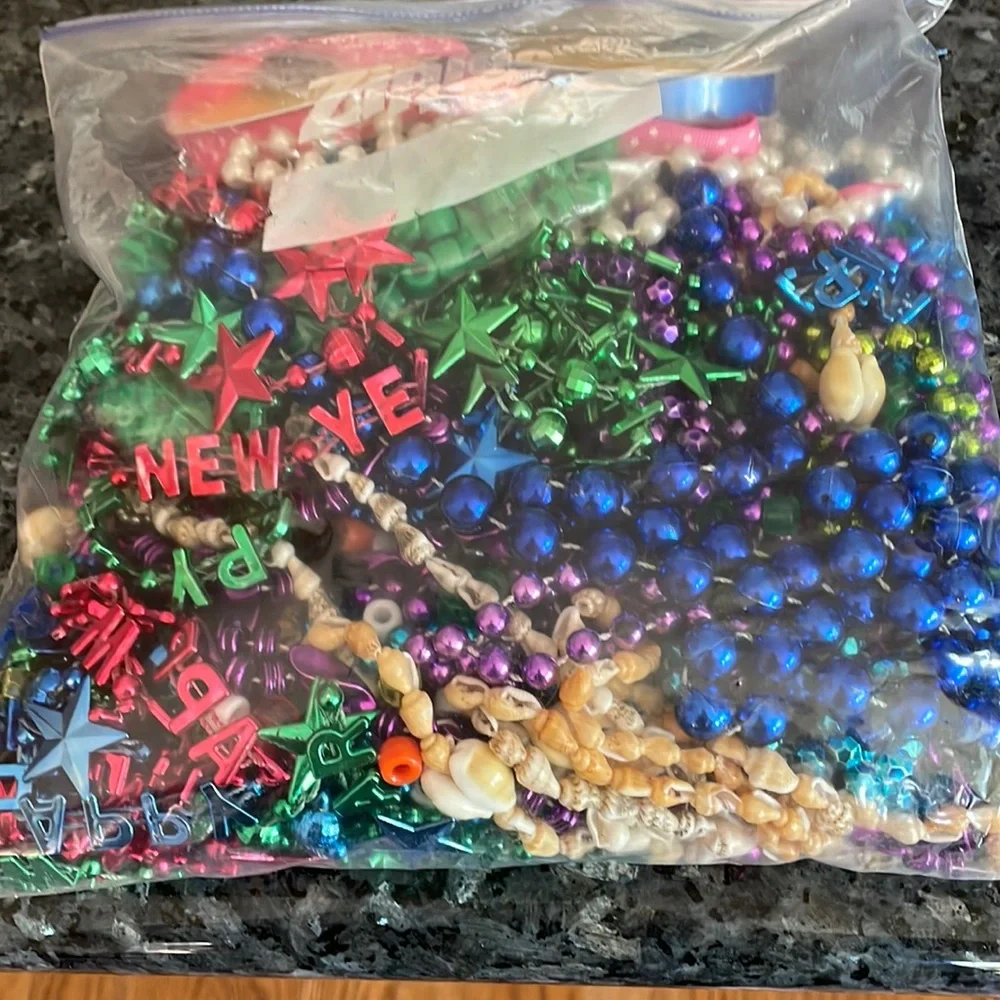 Gallon Bag of Necklaces/Ribbon